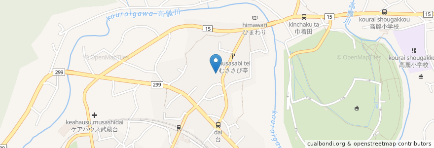 Mapa de ubicacion de 御岳神社 en Japon, Préfecture De Saitama, Hidaka.