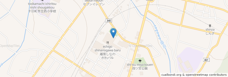 Mapa de ubicacion de キナーレ;明石の湯 en Japonya, 新潟県, 十日町市.