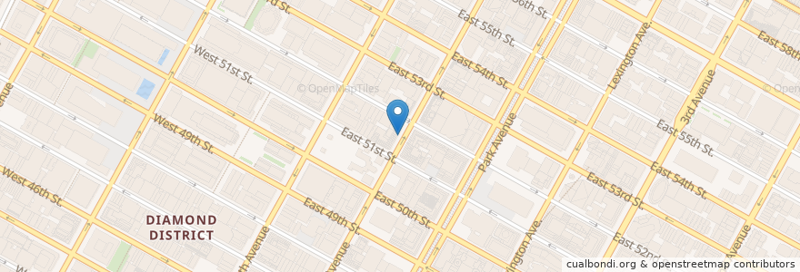 Mapa de ubicacion de NAYA Express en 미국, 뉴욕, New York, New York County, Manhattan, Manhattan Community Board 5.