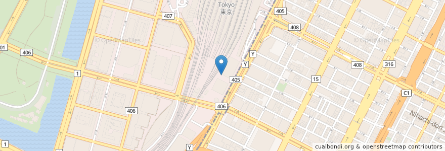 Mapa de ubicacion de グラントウキョウサウスタワー駐車場 en Japan, Tokio, 千代田区.
