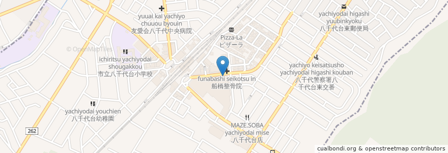 Mapa de ubicacion de 八千代台東第1自転車駐車場出入口 en 日本, 千葉県, 八千代市, 千葉市, 花見川区.