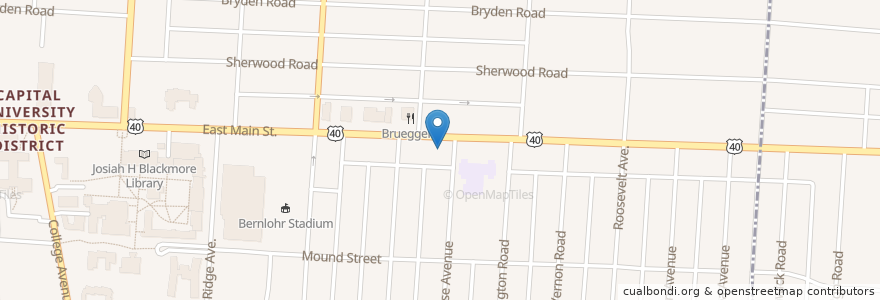 Mapa de ubicacion de Bexley Premier Restaurant en Amerika Birleşik Devletleri, Ohio, Franklin County, Columbus, Bexley.