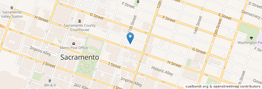 Mapa de ubicacion de Naked Lounge en Amerika Syarikat, California, Sacramento County, Sacramento.