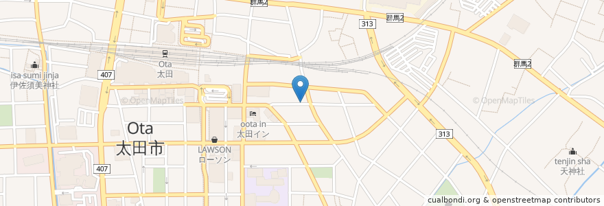 Mapa de ubicacion de 不思議 en 日本, 群馬県, 太田市.