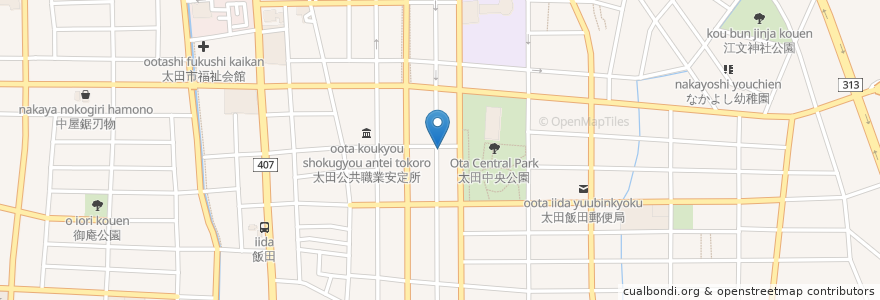 Mapa de ubicacion de レーヌ en 일본, 군마현, 太田市.