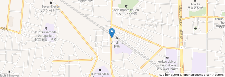 Mapa de ubicacion de マクドナルド en اليابان, 東京都, 足立区.