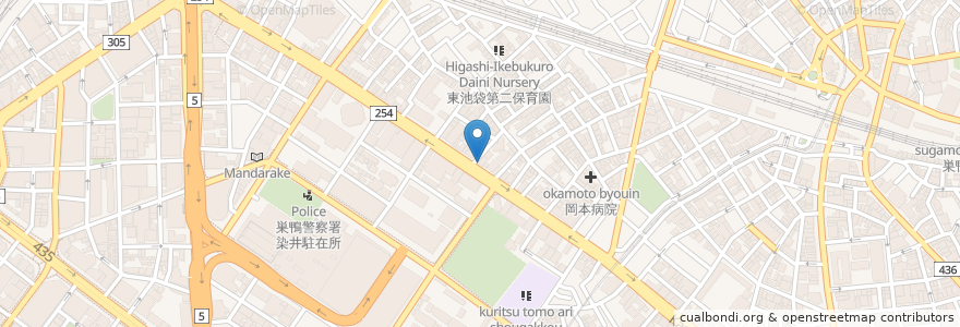 Mapa de ubicacion de 東池袋歯科 en 日本, 東京都, 豊島区.