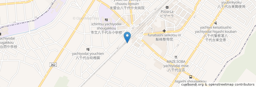 Mapa de ubicacion de ヘブン en اليابان, 千葉県, 八千代市, 花見川区.