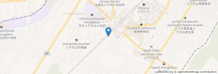 Mapa de ubicacion de Eri en Japonya, 千葉県, 八千代市, 花見川区.