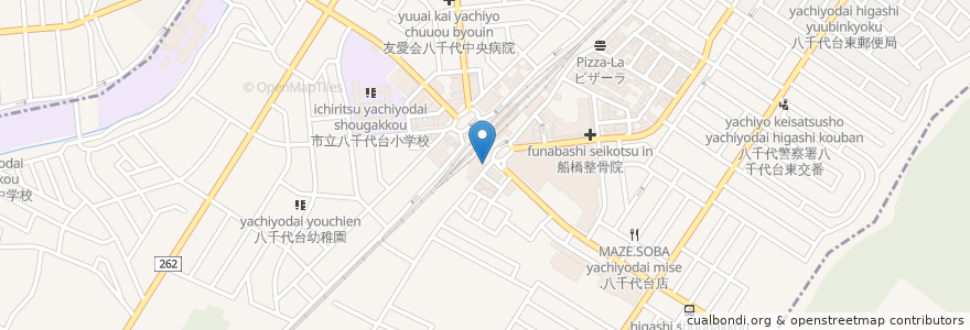 Mapa de ubicacion de 豊後高田どり酒場 en Japão, 千葉県, 八千代市, 花見川区.