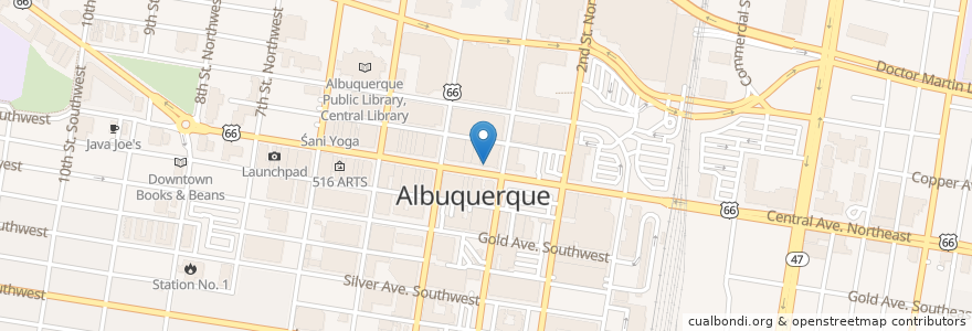 Mapa de ubicacion de Jimmy John's en États-Unis D'Amérique, Nouveau-Mexique, Bernalillo County, Albuquerque.