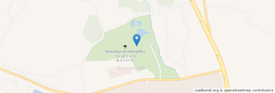 Mapa de ubicacion de つくばウェルネスパーク en 日本, 茨城県, つくば市.