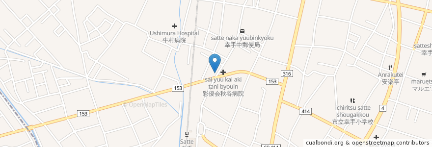 Mapa de ubicacion de 家守舎日の出 en Japan, 埼玉県, 幸手市.
