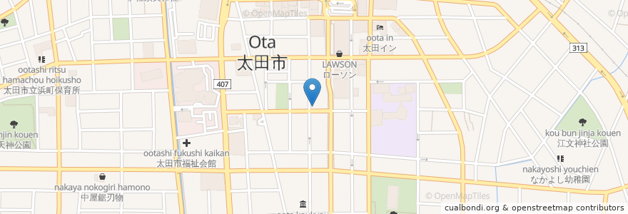 Mapa de ubicacion de zero en 일본, 군마현, 太田市.