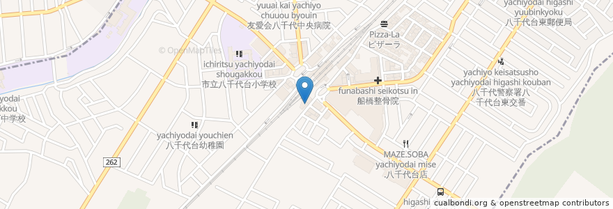 Mapa de ubicacion de 鳥貴族 en Japão, 千葉県, 八千代市, 花見川区.