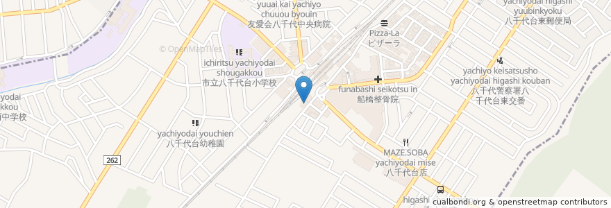 Mapa de ubicacion de 土間土間 en Japan, 千葉県, 八千代市, 花見川区.
