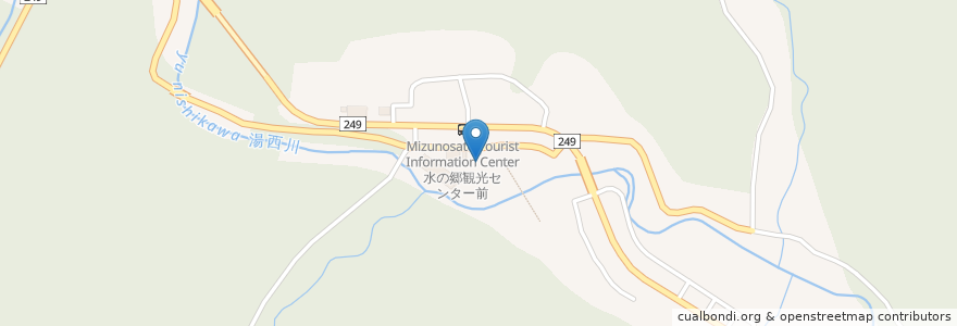 Mapa de ubicacion de 湯西川;水の郷 en ژاپن, 栃木県, 日光市.
