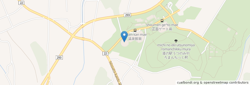 Mapa de ubicacion de 道の駅ろまんちっく村;湯処あぐり en Japonya, 栃木県, 宇都宮市.
