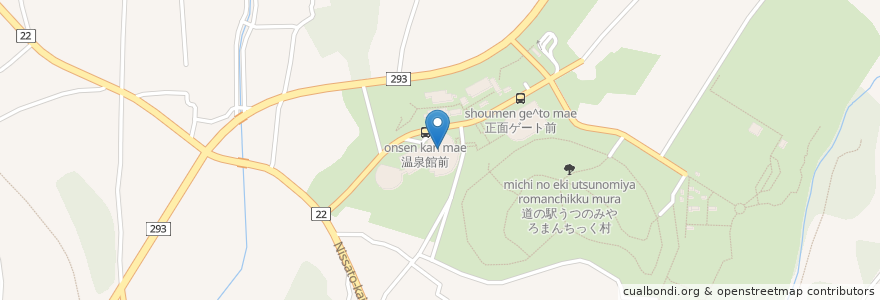 Mapa de ubicacion de 道の駅 ろまんちっく村;アグリスパ en Japão, 栃木県, 宇都宮市.