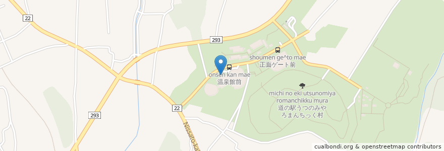 Mapa de ubicacion de 道の駅 ろまんちっく村;アグリスパ en ژاپن, 栃木県, 宇都宮市.