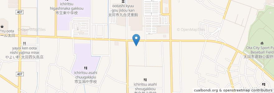 Mapa de ubicacion de 白角屋 en ژاپن, 群馬県, 太田市.