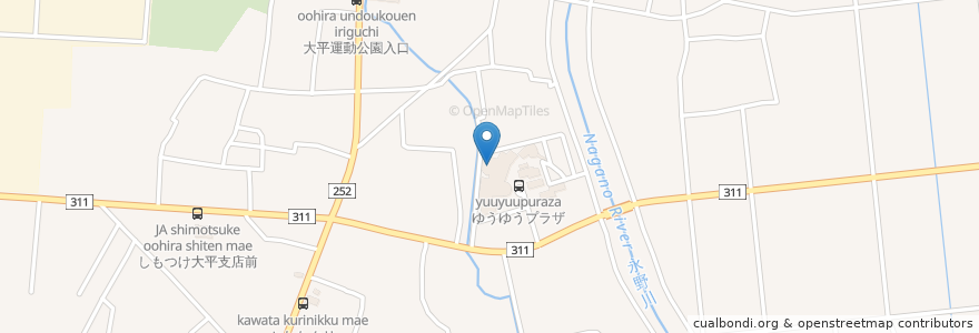 Mapa de ubicacion de 大平健康福祉センター;ゆうゆうプラザ en 일본, 도치기현, 栃木市.