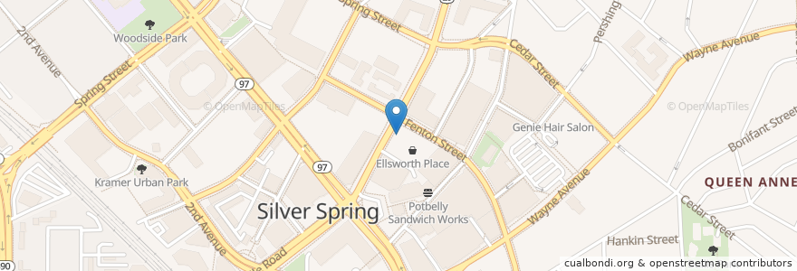 Mapa de ubicacion de TD Bank en Amerika Syarikat, Maryland, Montgomery County, Silver Spring.