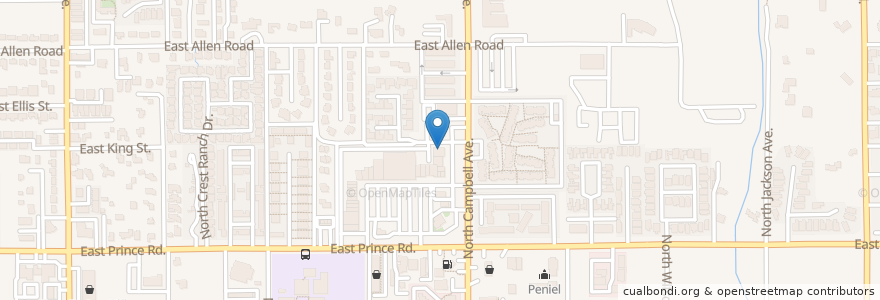 Mapa de ubicacion de Island Plate Lunch en Verenigde Staten, Arizona, Pima County, Tucson.