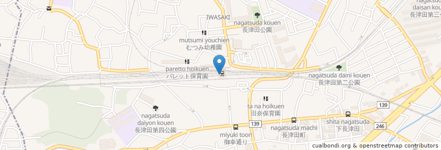 Mapa de ubicacion de 銀座コージーコーナー en Giappone, Prefettura Di Kanagawa, 横浜市, 緑区.