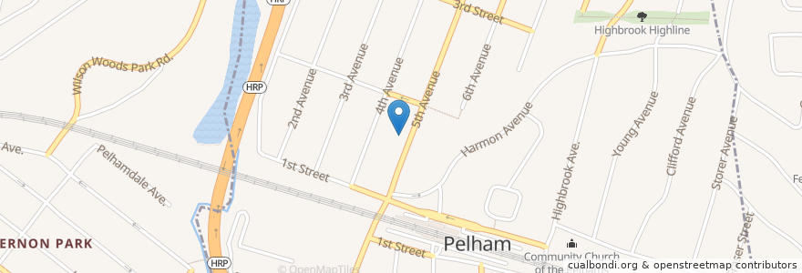 Mapa de ubicacion de Marcello's Wood Fired Pizza & Restaurant en États-Unis D'Amérique, New York, Westchester County, Town Of Pelham, Pelham.