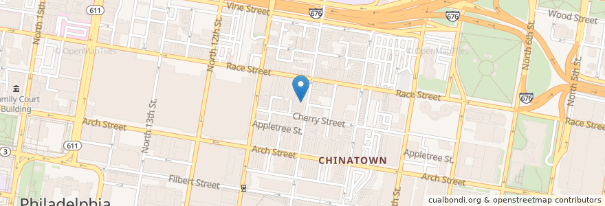 Mapa de ubicacion de Xun Yu Si Kao en 美利坚合众国/美利堅合眾國, 宾夕法尼亚 / 賓夕法尼亞州, Philadelphia County, 費城.