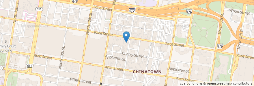 Mapa de ubicacion de Swirl Crêpe en États-Unis D'Amérique, Pennsylvanie, Philadelphia County, Philadelphia.