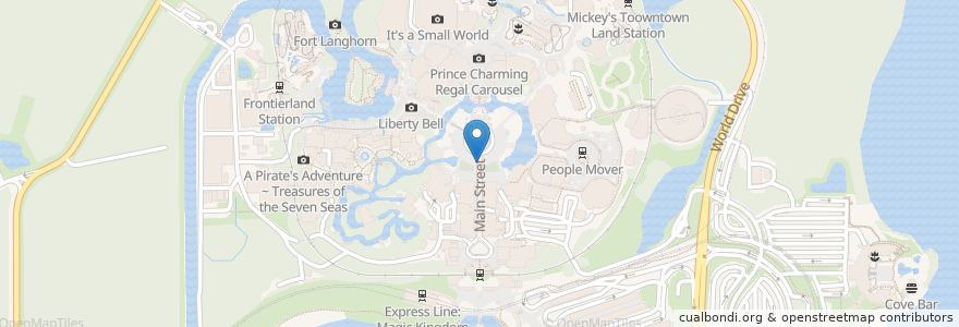 Mapa de ubicacion de Disney Festival of Fantasy Parade en United States, Florida, Reedy Creek Improvement District, Orange County, Bay Lake.