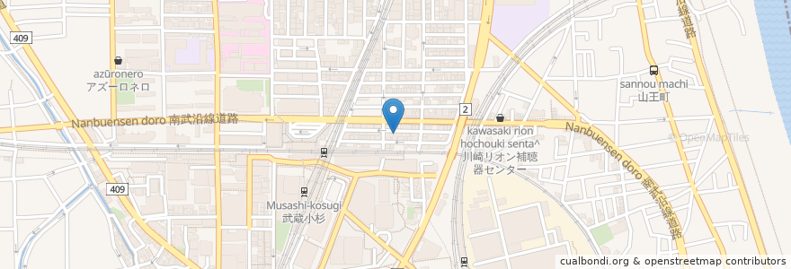 Mapa de ubicacion de こすぎ駅前クリニック en ژاپن, 神奈川県, 川崎市, 中原区.