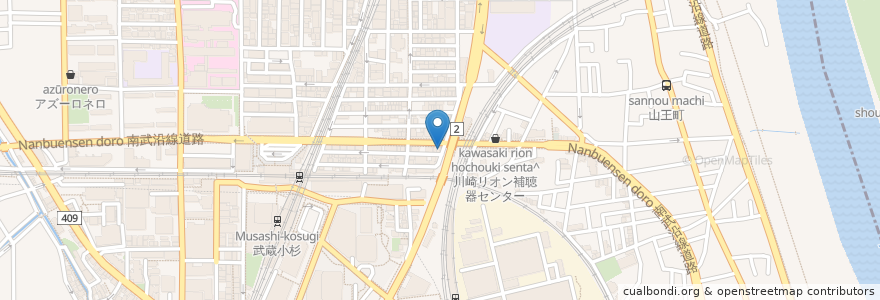 Mapa de ubicacion de IRISH BAR McCANN'S en Giappone, Prefettura Di Kanagawa, 川崎市, 中原区.