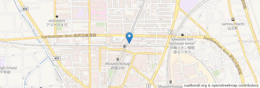 Mapa de ubicacion de ROKU-SHI en Japão, 神奈川県, 川崎市, 中原区.