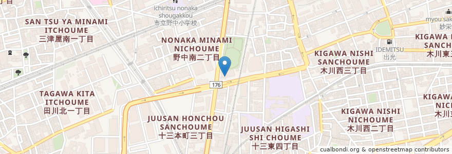 Mapa de ubicacion de 淀川区民センター en Japan, Präfektur Osaka, 大阪市, 淀川区.
