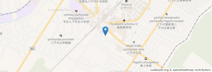 Mapa de ubicacion de 焼肉BAR O.U.T. en Japon, Préfecture De Chiba, 八千代市, 千葉市, 花見川区.