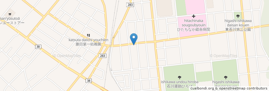 Mapa de ubicacion de ラカントーン en 日本, 茨城県, ひたちなか市.