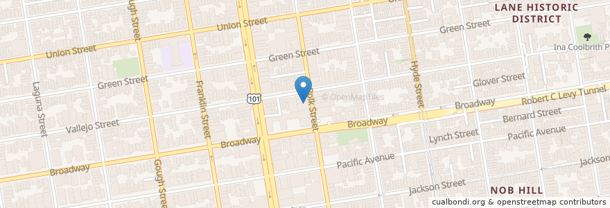 Mapa de ubicacion de Street en 美利坚合众国/美利堅合眾國, 加利福尼亚州/加利福尼亞州, 旧金山市县/三藩市市縣/舊金山市郡, 旧金山.
