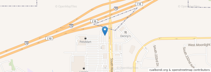 Mapa de ubicacion de Buckeye Supercharger en Verenigde Staten, Arizona, Maricopa County, Buckeye.