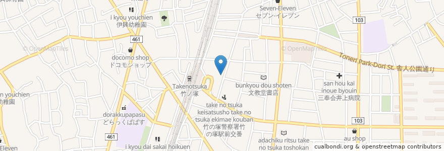 Mapa de ubicacion de 天丼てんや en ژاپن, 東京都, 足立区.
