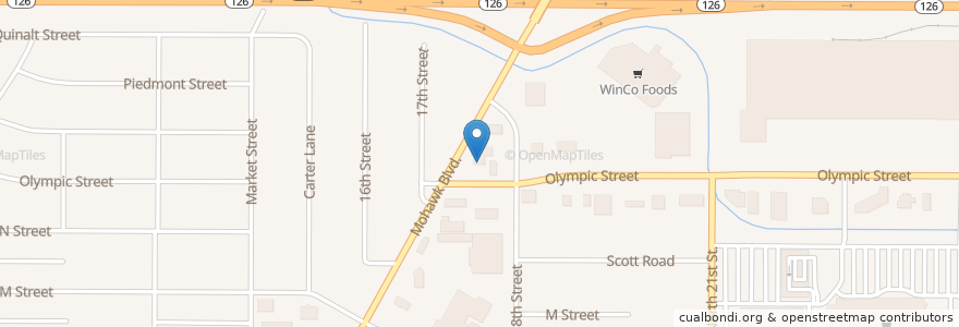 Mapa de ubicacion de KeyBank en Amerika Birleşik Devletleri, Oregon, Lane County, Springfield.