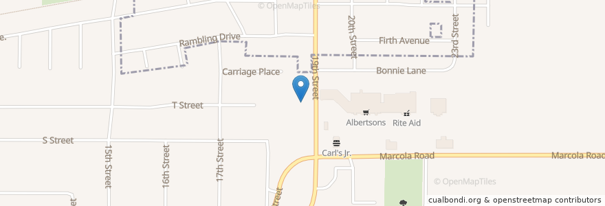 Mapa de ubicacion de Sparrow Café en Verenigde Staten, Oregon, Lane County, Springfield.