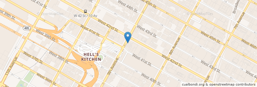 Mapa de ubicacion de Irish Bar en 미국, 뉴욕, New York, New York County, Manhattan, Manhattan Community Board 4.