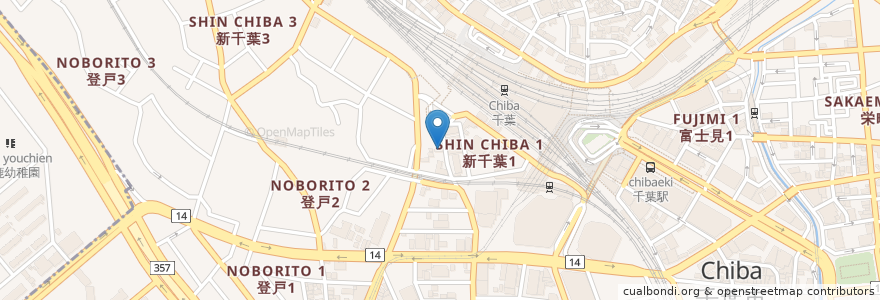 Mapa de ubicacion de 京葉学院 en Jepun, 千葉県, 千葉市, 中央区.