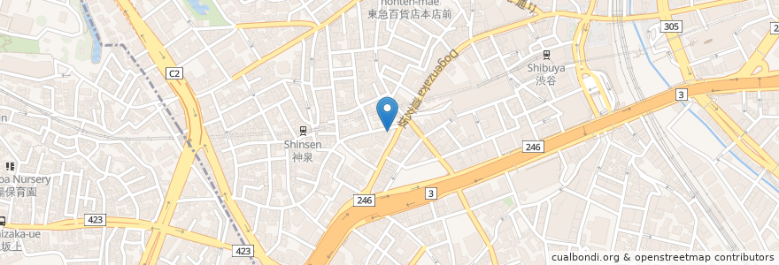 Mapa de ubicacion de 道玄坂バル克ツHANARE en Japon, Tokyo, 渋谷区.