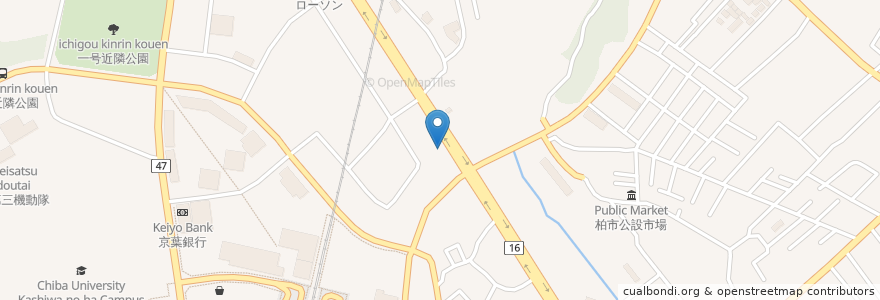 Mapa de ubicacion de お好み焼き本舗 en Japon, Préfecture De Chiba, 柏市.
