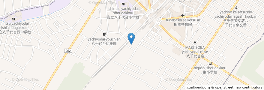 Mapa de ubicacion de ひばり en Japan, Chiba Prefecture, Yachiyo, Chiba, Hanamigawa Ward.