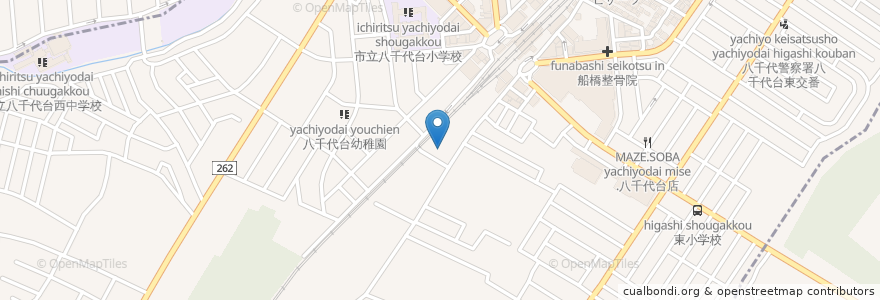 Mapa de ubicacion de エレガンス en Japan, Chiba Prefecture, Yachiyo, Chiba, Hanamigawa Ward.